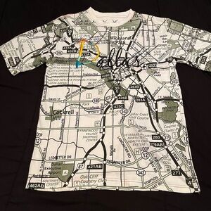 Dallas Texas Shirt Map All Over Print Y2K Beyond The Limit Mens